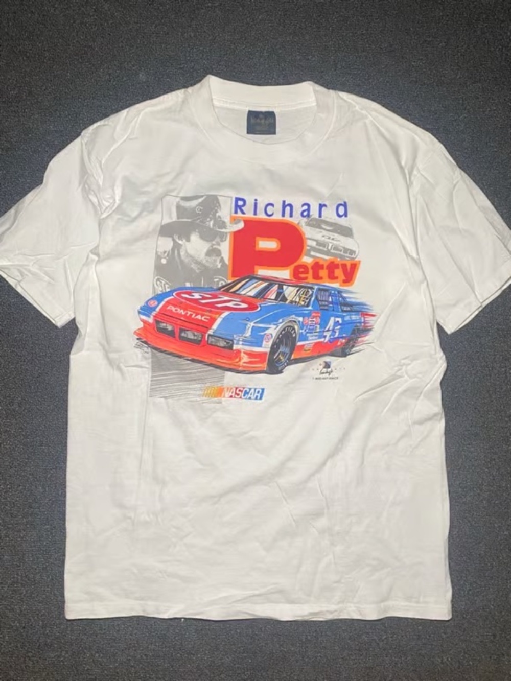 Vintage Richard petty #43 stp Pontiac nascar graphic shirt size xl